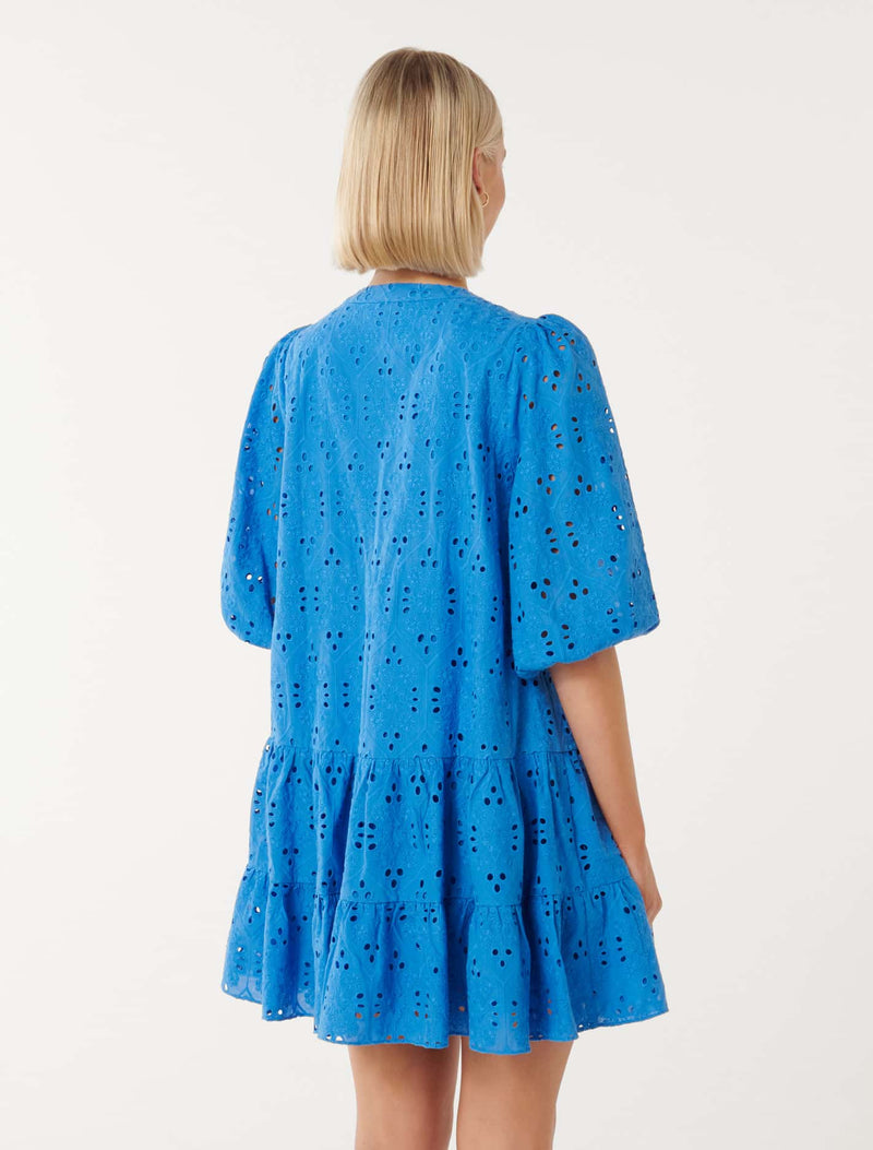 Palermo Broderie Smock Mini Dress Forever New