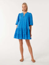 Palermo Broderie Smock Mini Dress Forever New