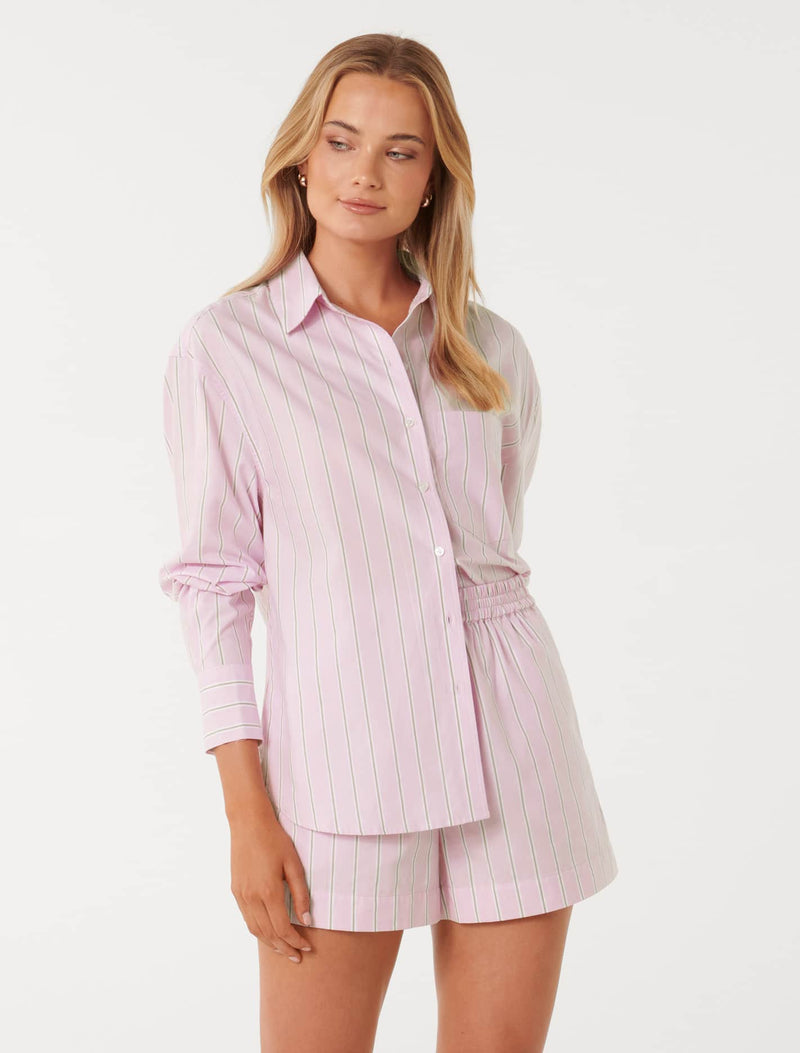 Sophie Stripe Poplin Shirt Forever New