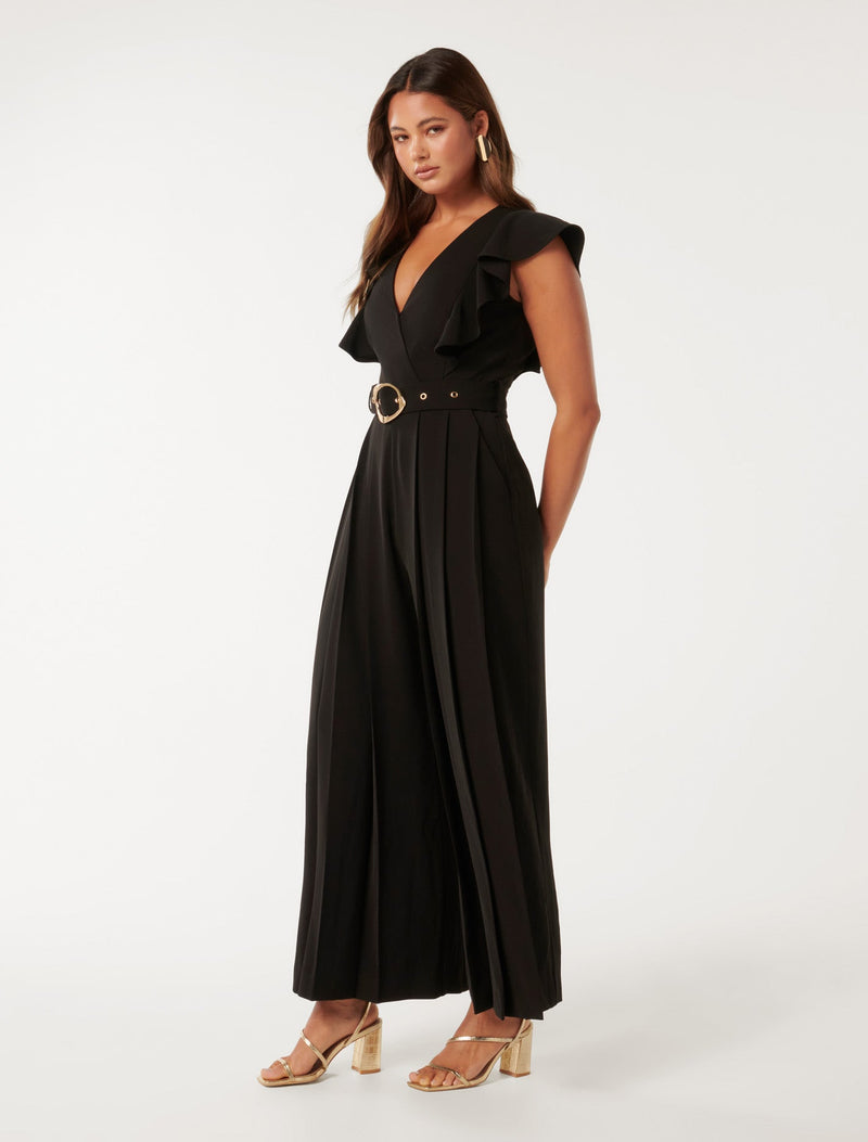 Jackie Flutter Sleeve Jumpsuit Forever New