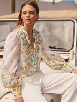 Bettina Floral Placement Blouse Forever New