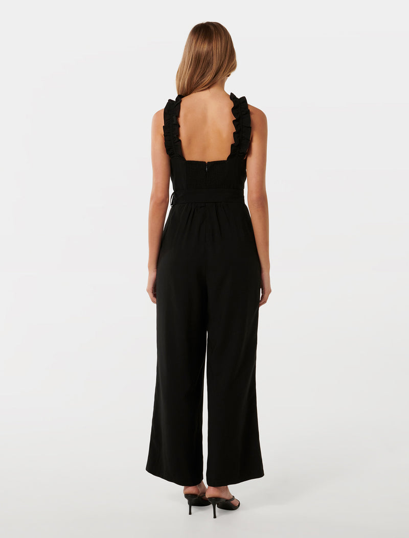 Gemma Ruffle Shoulder Jumpsuit