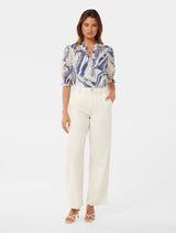 Rita Half Placket Ramie Blouse Forever New