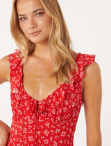 Alora Ruffle Neck Midi Dress Forever New