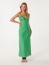 Cammie Tie Bust Midi Dress Forever New