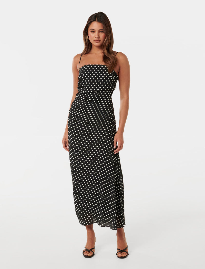 Maisy Ruched Side Midi Dress Forever New