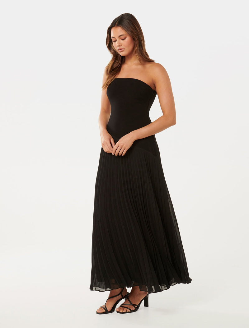 Capri Strapless Pleat Midi Dress Forever New