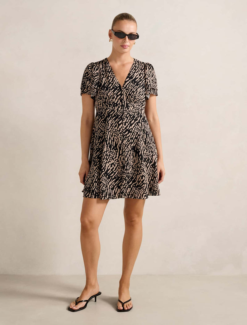 Pria Button Through Mini Dress Forever New