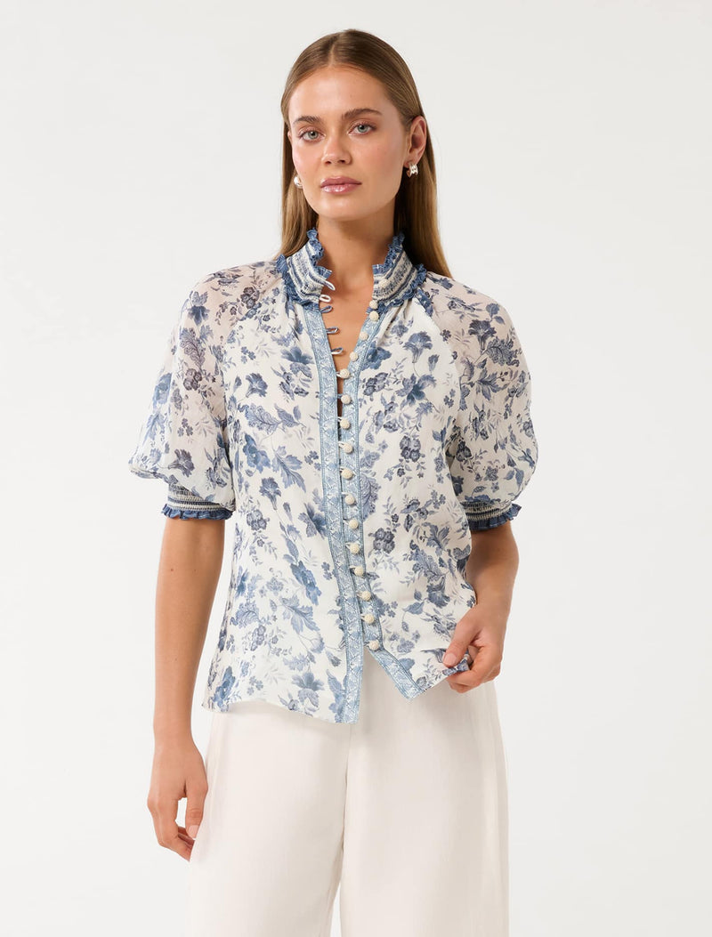 Rochelle Short Sleeve Blouse Forever New