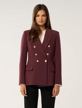Immie Double Breasted Blazer Shiraz Forever New