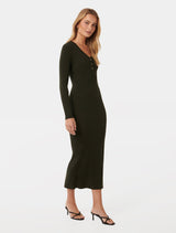 Teagan Ribbed Knit Midi Dress Forever New