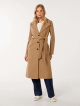 Rowan Single Breasted Wrap Coat Forever New