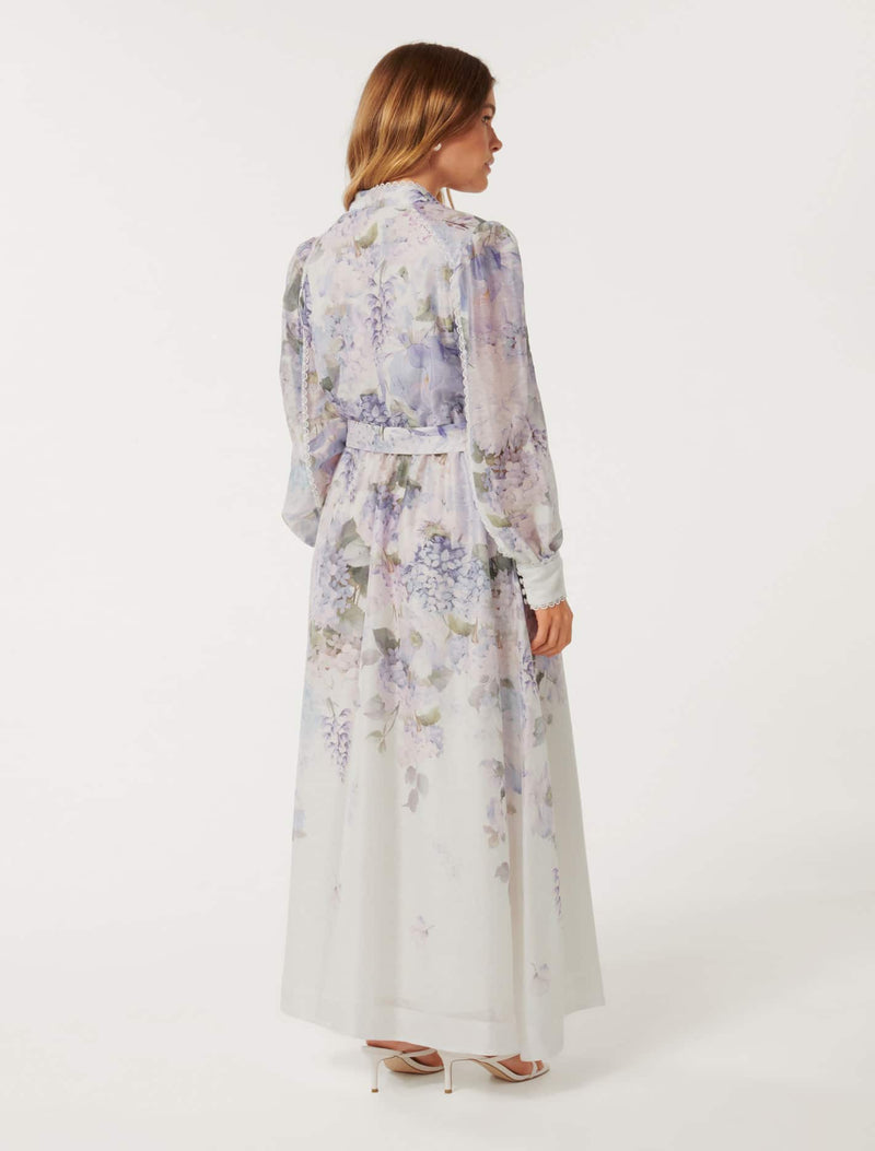 Peyton Petite Trim Detail Midi Dress Forever New