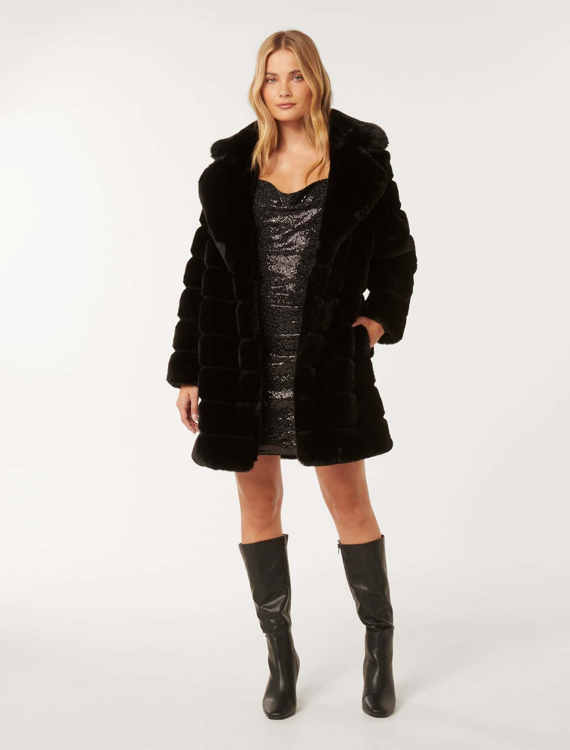 Tara Fur Coat Forever New