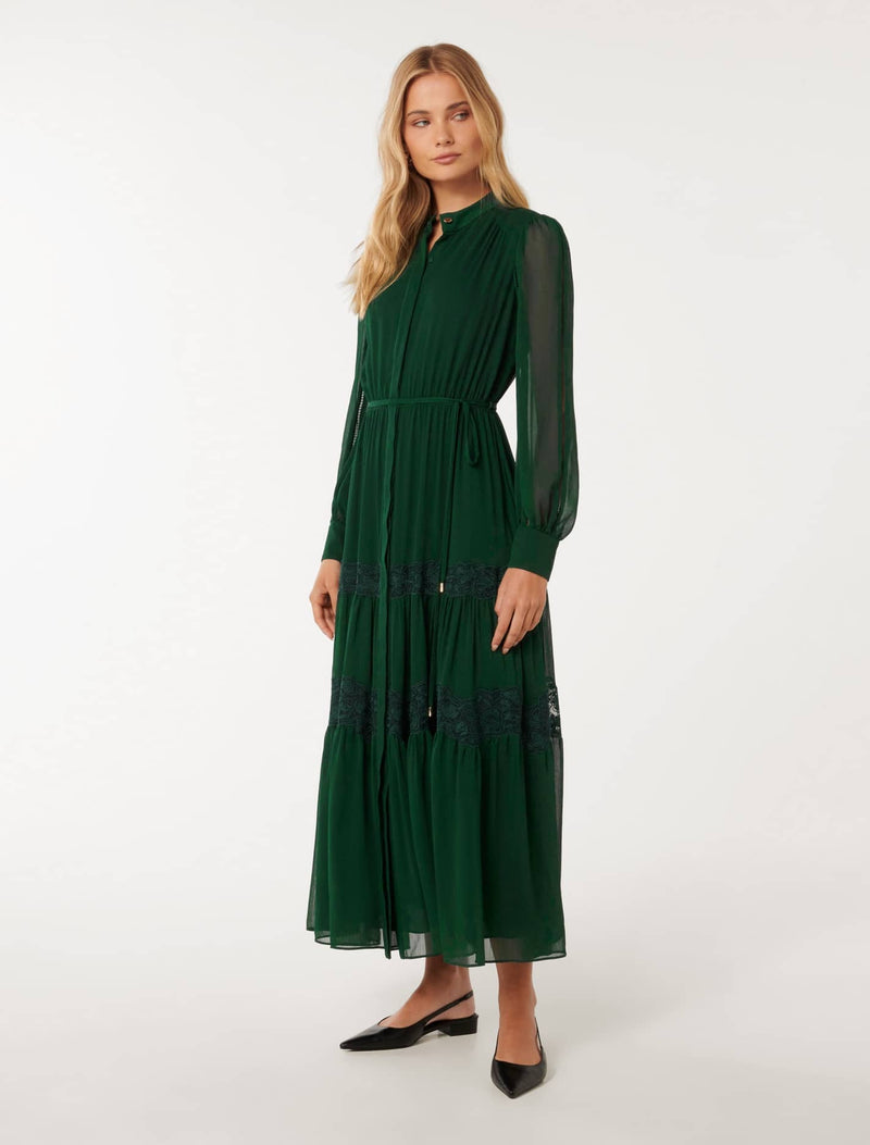 Rue Trim Detail Midi Dress Forever New