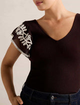Elodie Frill Sleeve Knit Tank Top Forever New