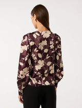 Nancy Drape Neck Button Blouse Forever New