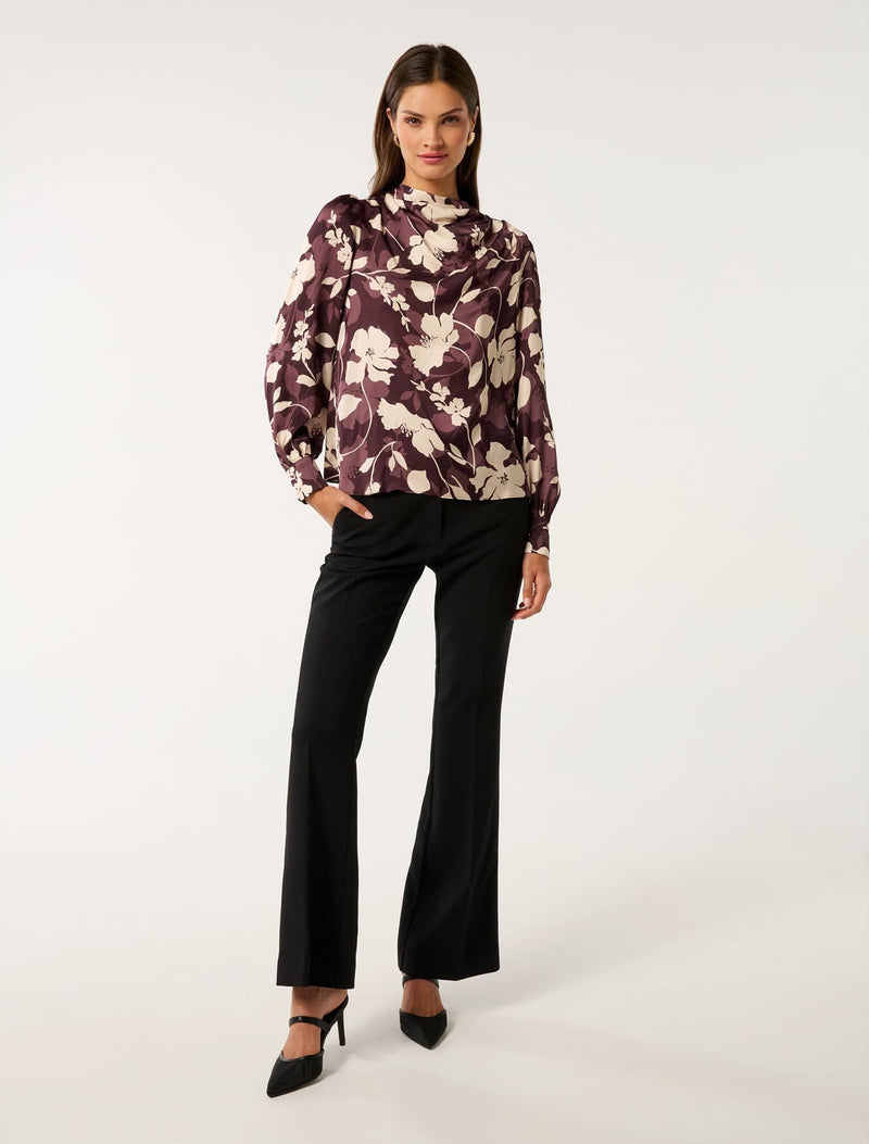 Nancy Drape Neck Button Blouse Forever New