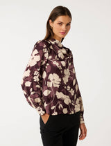 Nancy Drape Neck Button Blouse Forever New