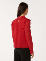 Diane Frill Detail Blouse Forever New