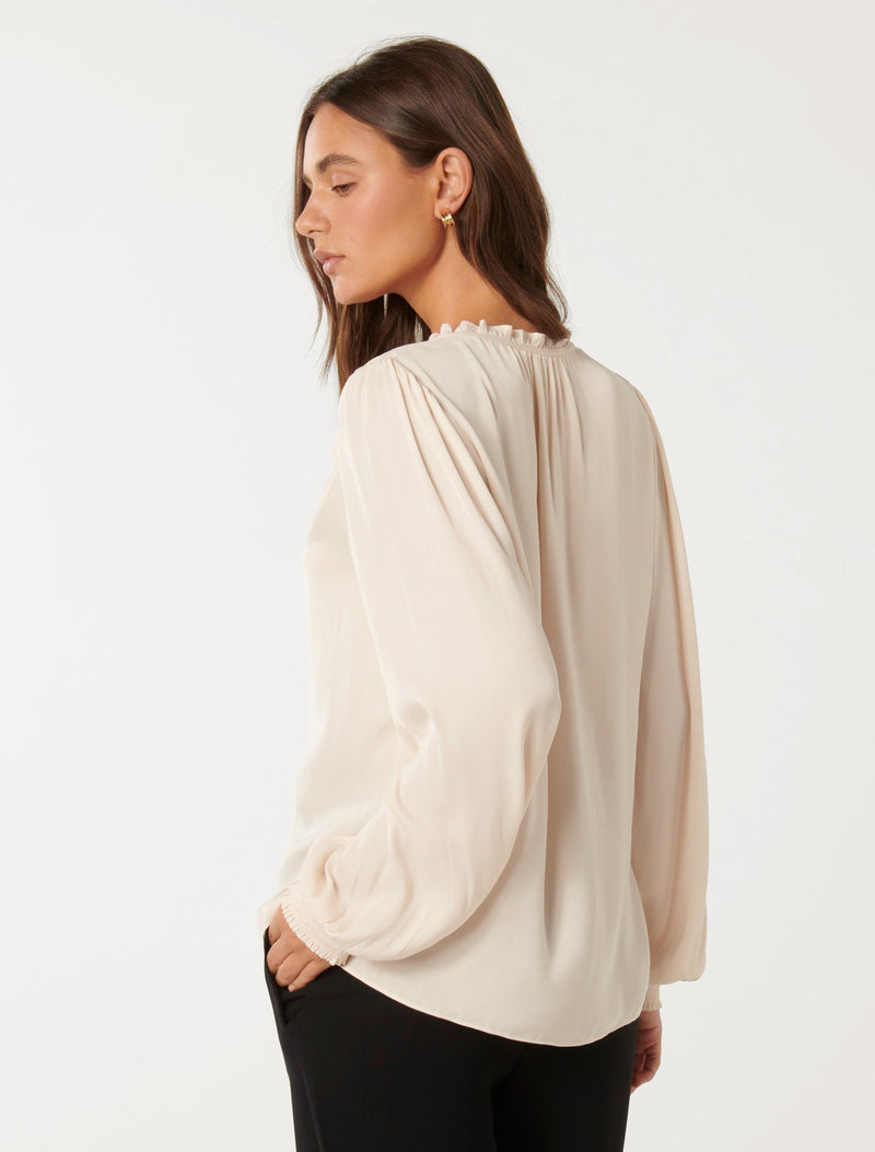 Reese Ruched Shoulder Top Forever New