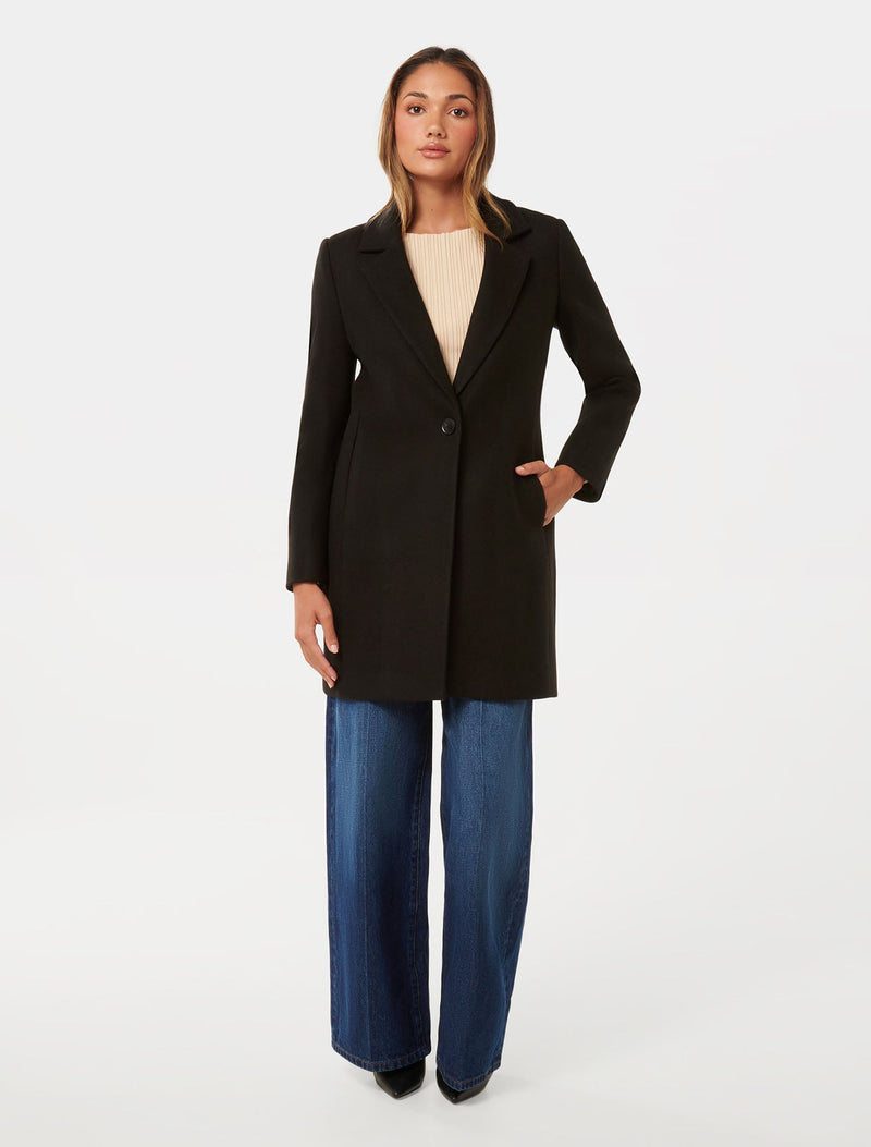 Anna Petite Single Breasted Coatigan Forever New