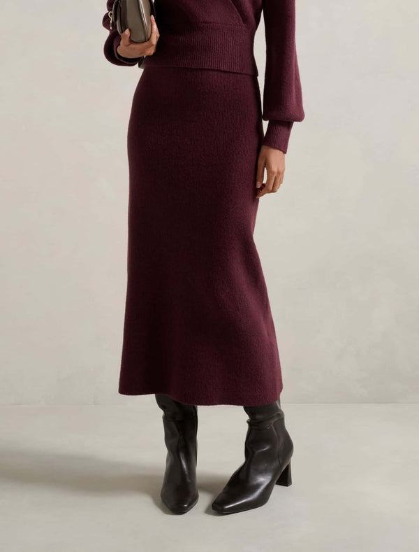 Layla Petite Co-Ord Midi Skirt Mulled Wine Forever New