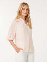 Tatiana Trim Insert Blouse Forever New