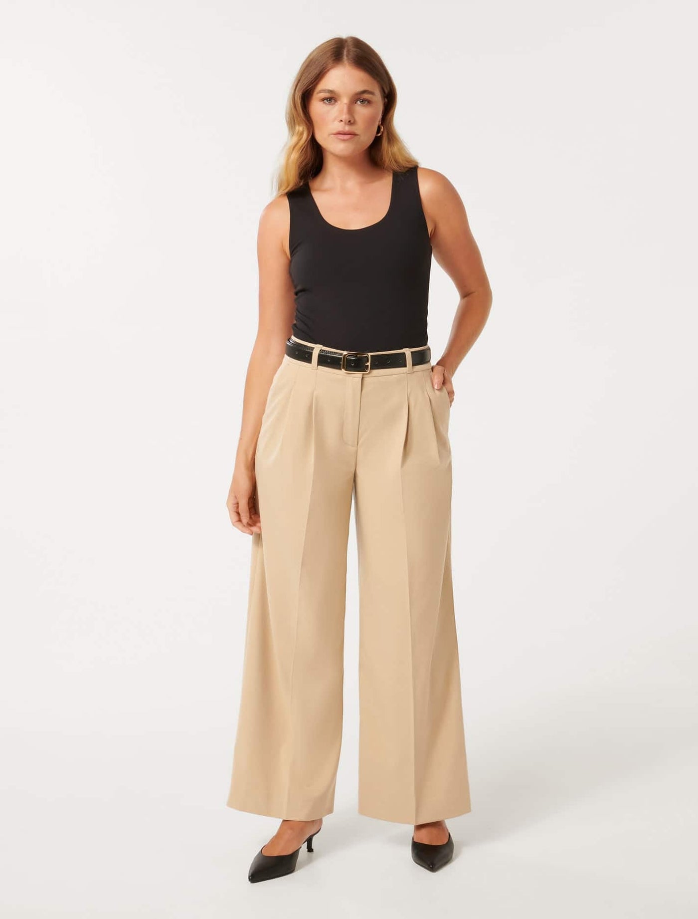 【COLOR iN ID】Utility dia wide pants Women's Stretch Canvas Utility Pants