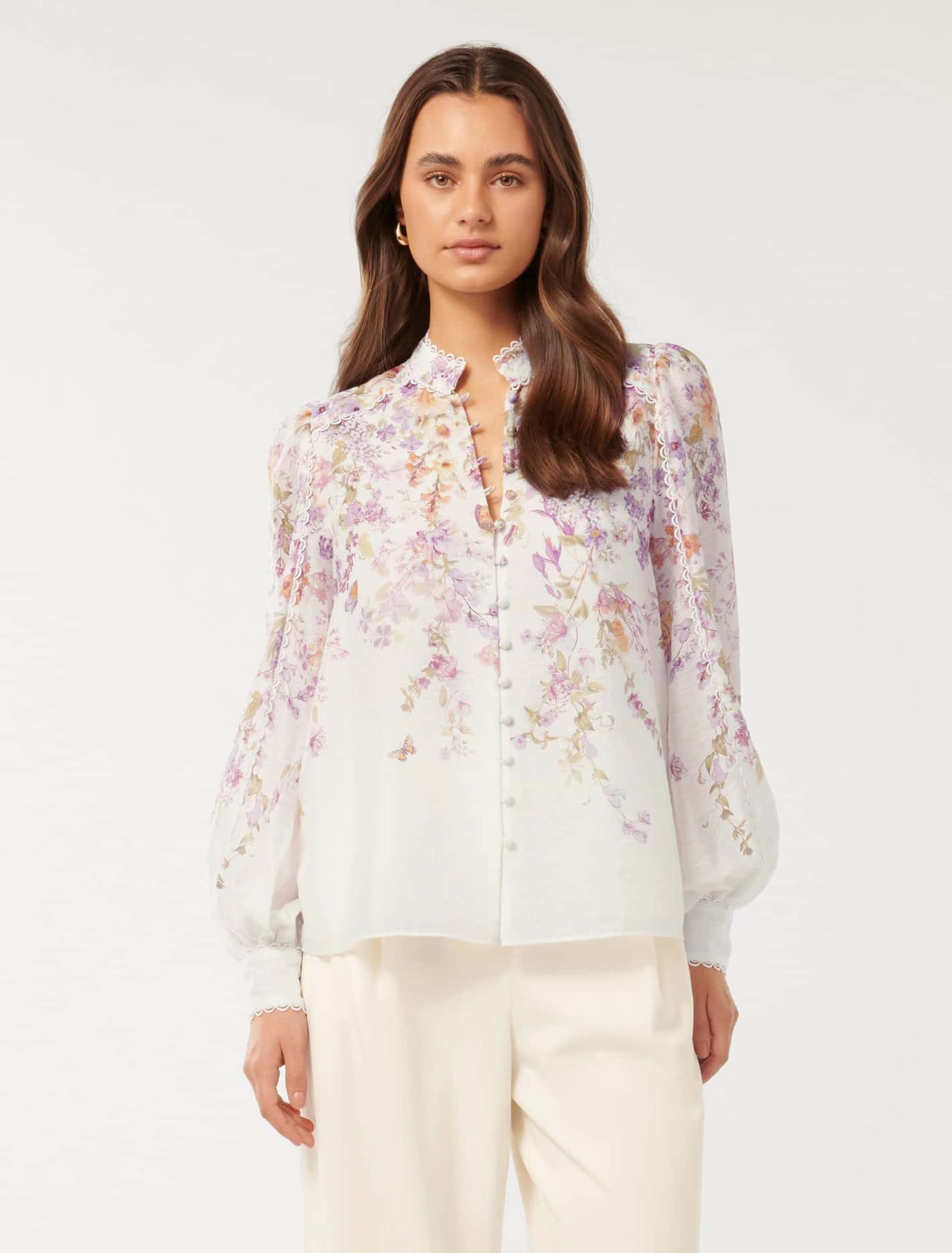 トップス emma ops MONBEBE Lyla blouse Lyla suit Bulma Satin Blouse | GUESS