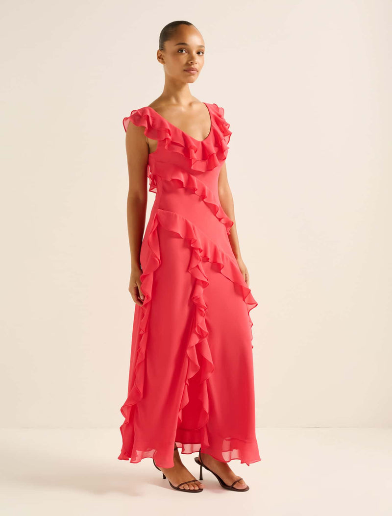 pink ruffle dress forever 21 Pink Ruffle Dress Forever 21