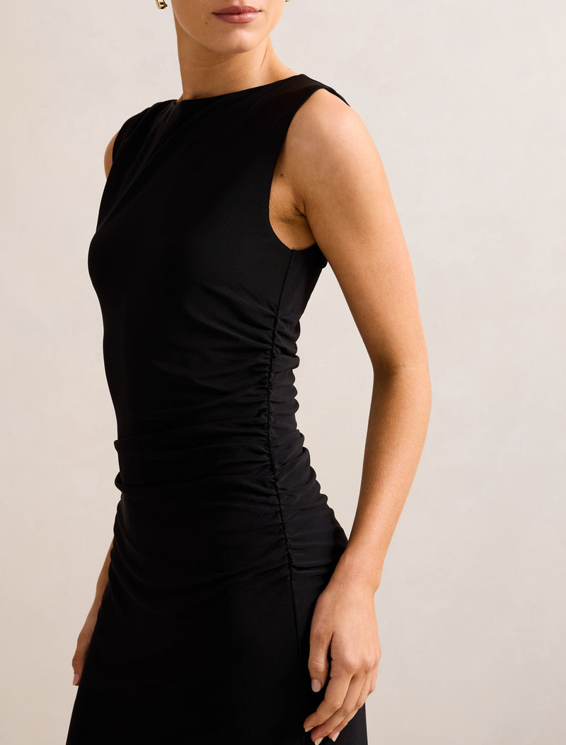 ally mesh dress Black Off Shoulder Maxi Dress Mesh