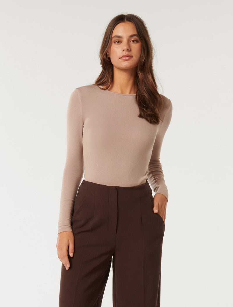 Janelle Long Sleeve Crew Neck Top