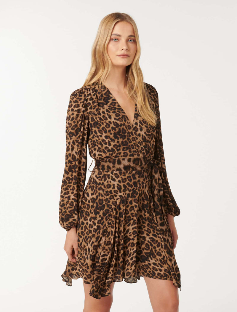 Amila Belted Godet Mini Dress Forever New