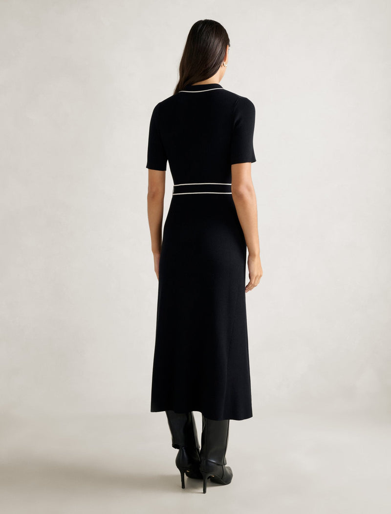 Cindy Tipped Short Sleeve A-Line Dress Forever New