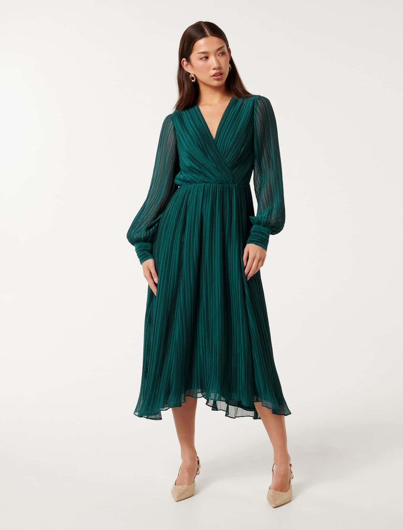 Genevieve Crinkle Midi Dress