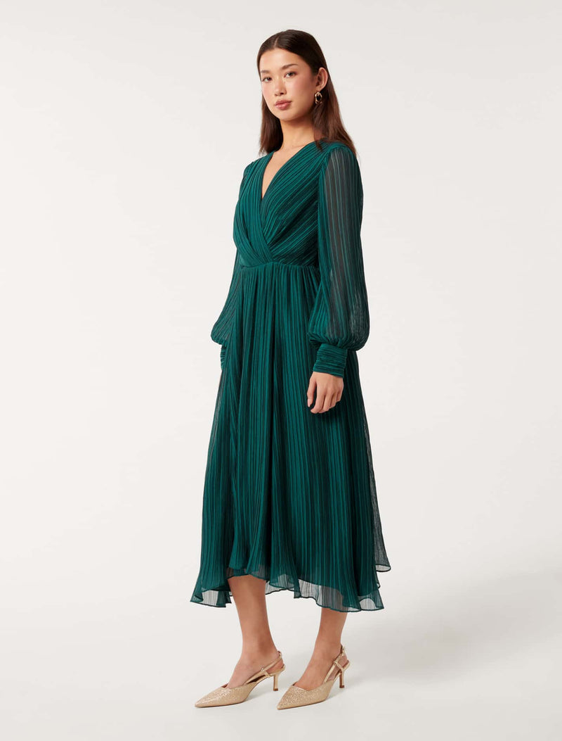 Genevieve Crinkle Midi Dress