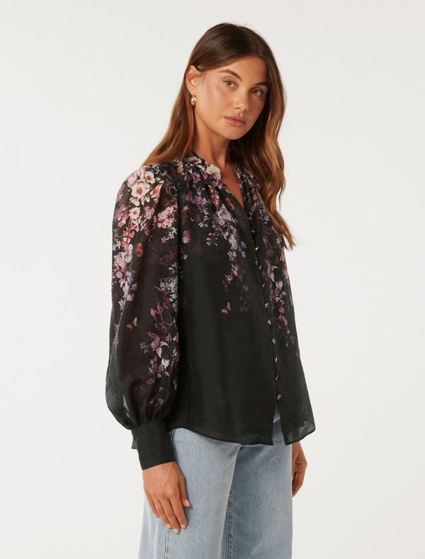 Parker Placement Print Top Forever New