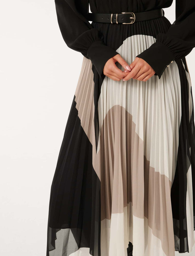 Milan Belted Pleat Midi Dress Forever New