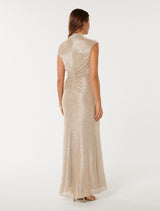 Fallon Metallic Maxi Dress Forever New