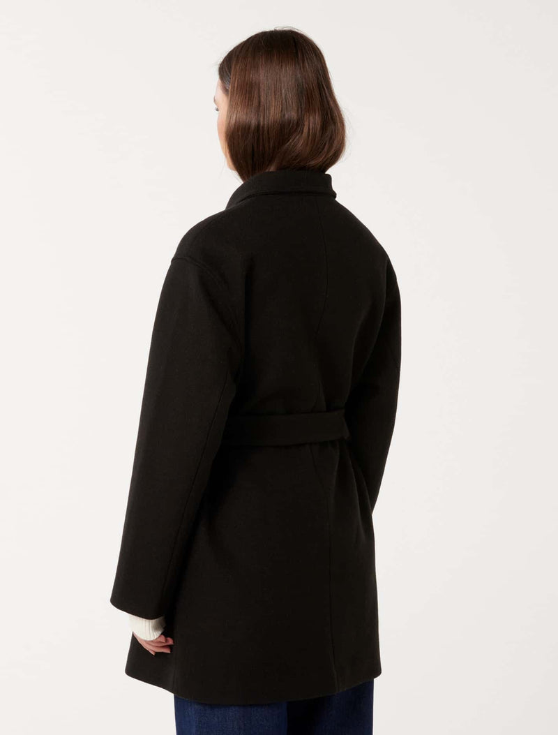 Lola Funnel Neck Wrap Coat Forever New