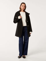 Lola Funnel Neck Wrap Coat Forever New