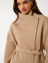 Lola Funnel Neck Wrap Coat Forever New