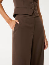 Tyla Button Tab Wide Leg Pants Forever New