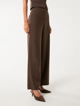 Tyla Button Tab Wide Leg Pants Forever New