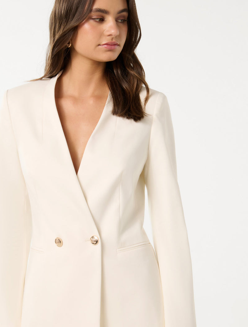 Taylor Double Breasted Blazer Porcelain Forever New