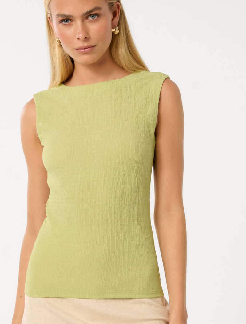 Hazel Textured Tank Top Forever New