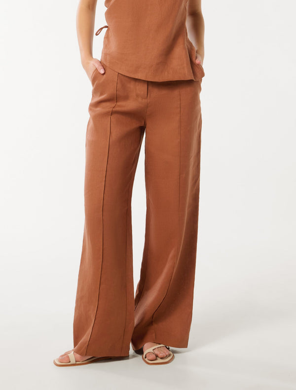 Posey Linen Wide Leg Pants Forever New