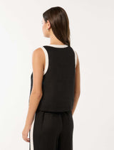 Ruth Button Front Top With Tipping Forever New