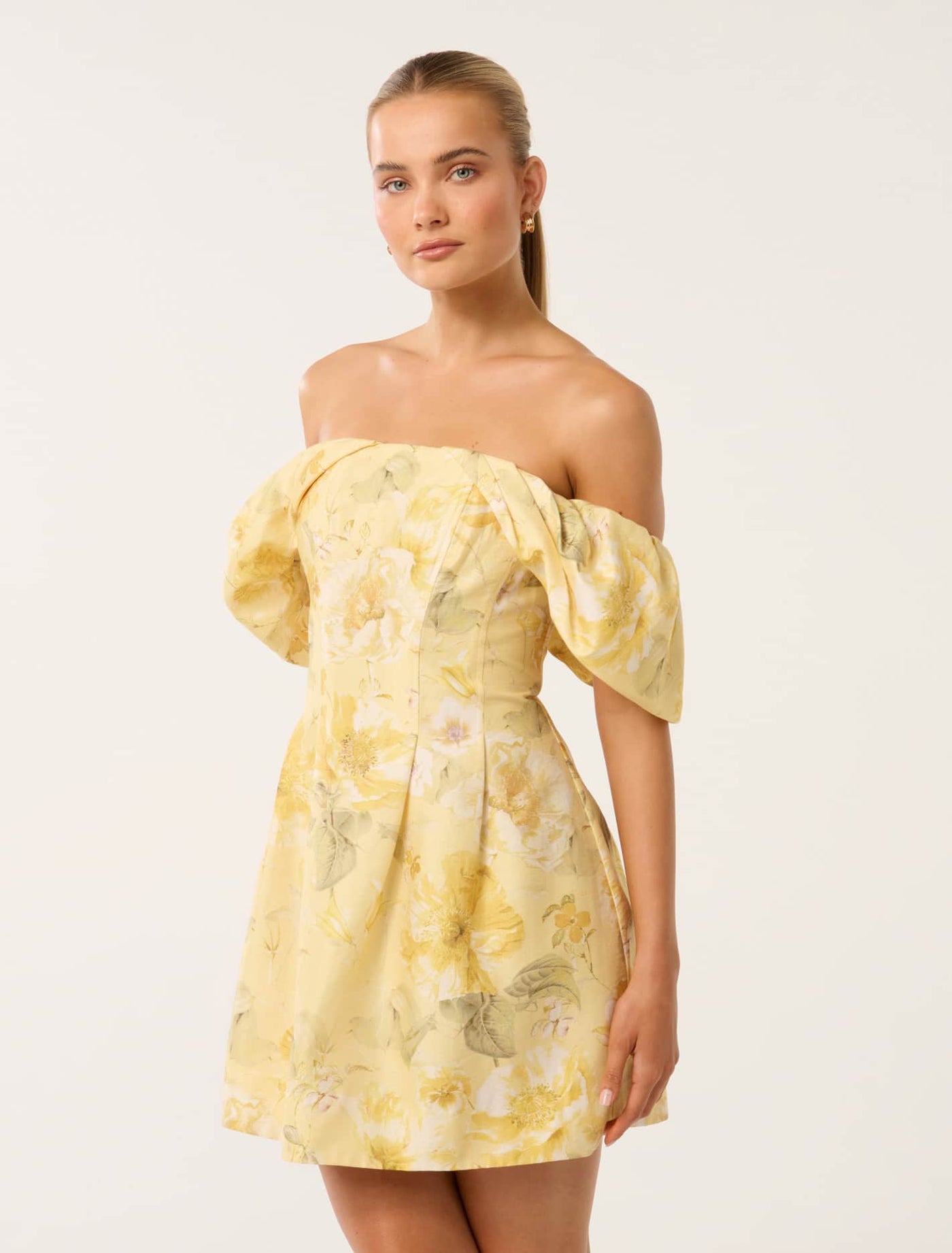 【LOULOUSEOUL】Cream Rose Mini Dress (Yellow) 12657841_1733536.jpg